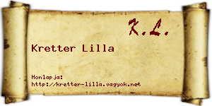 Kretter Lilla névjegykártya